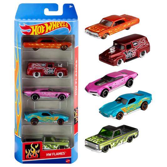 Hot Wheels Cars, 5-Pack of Die-Cast Toy Cars or Trucks in 1:64 Scale