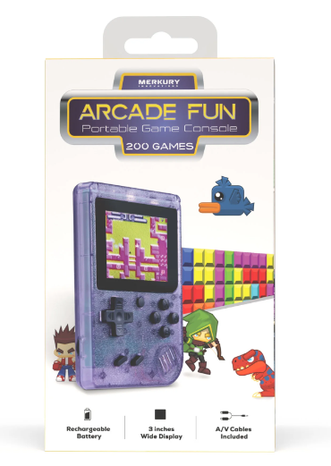 Merkury Innovations Arcade Fun Portable Game Console. 200 Games