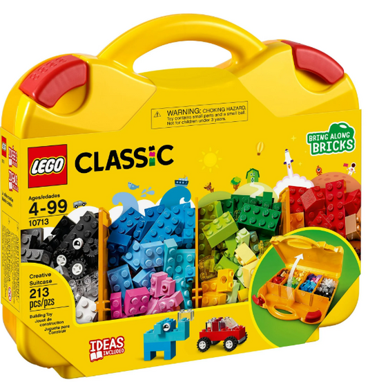 LEGO Classic Creative Suitcase 10713 - Includes Sorting Storage Organizer Case with Fun Colorful Building Bricks